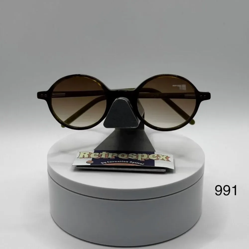 Vintage NOS Y2K Round Plastic Eyeglass Frames with New Non-RX Sun Lenses | LeGre